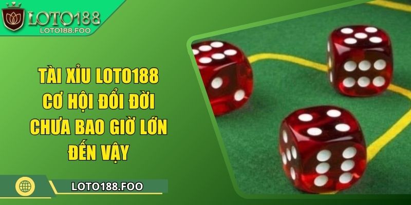 Tài Xỉu Loto188 - Cơ Hội Đổi Đời Chưa Bao Giờ Lớn Đến Vậy